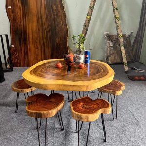 Bàn cà phê gỗ me tây