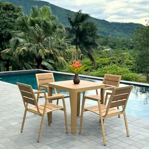 Bàn ghế sân vườn giả gỗ