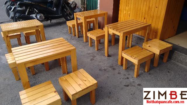 Bàn ghế gỗ cafe mini Bộ bàn ghế gỗ cafe mini