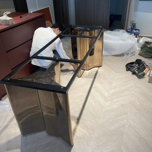 Chân bàn ăn 2 cạnh chữ T
