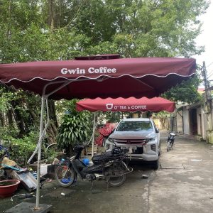 Ô Lệch Tâm Quán Cafe 2m5 Màu Đỏ