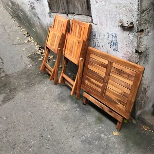 Bàn ghế ban công gỗ