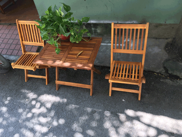 Bàn ghế ban công gỗ Bàn ghế ban công gỗ
