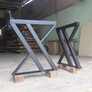 Chân bàn sắt vuông chữ X