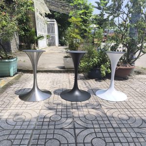 Chân bàn trụ inox vuốt cong