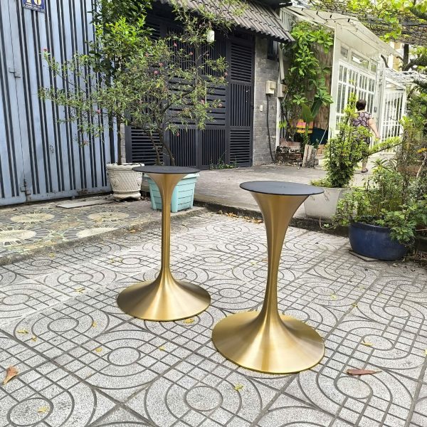 Chân bàn trụ inox vuốt cong