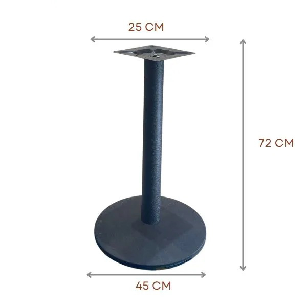 Chân sắt bàn tròn đế đặc Chân sắt bàn tròn đế đặc