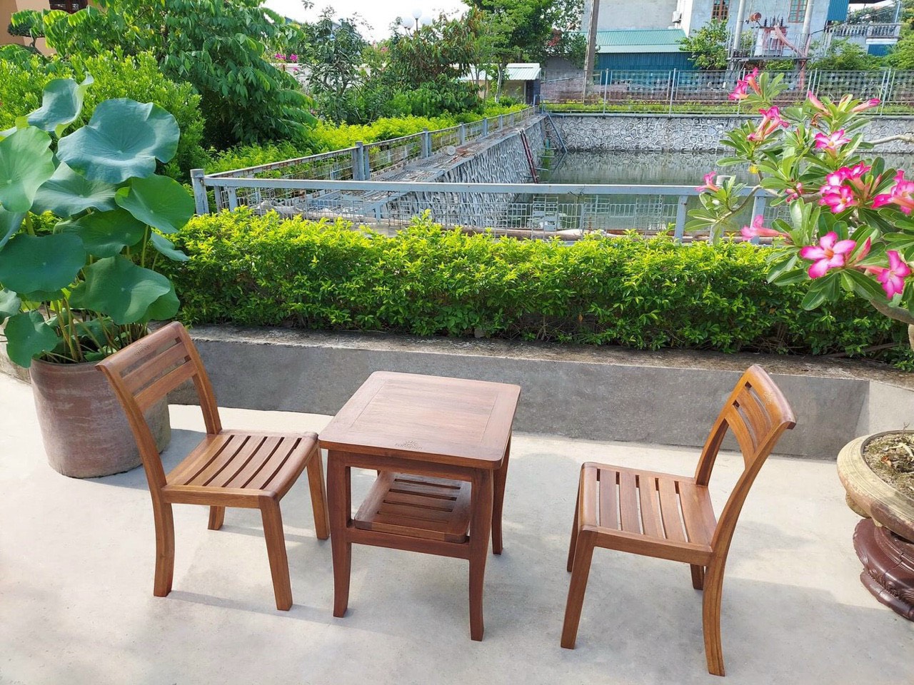 Bàn ghế cà phê fansipan Ghế gỗ fansipan ko tay